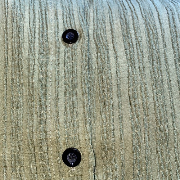 SHEIN Essence Plus army green long roll tab button up textured tunic NEW size 3X - Picture 7 of 14